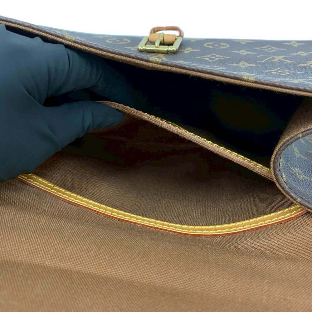LOUIS VUITTON Authentic Brown Monogram Leather Shoulder Bag - Picture 10 of 10